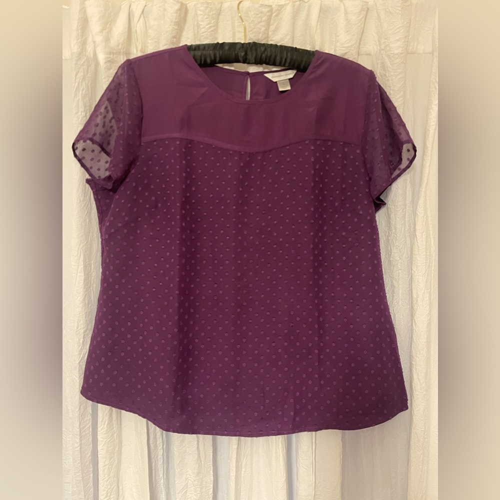 Christopher & Banks purple blouse, like new.
